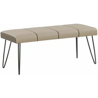 Beliani - Bett-Bank Beige Kunstleder für Schlafzimmer Wohnzimmer Modern Glamour Look - Beige von BELIANI