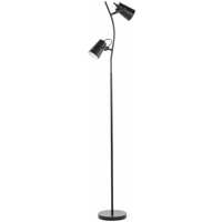 Stehlampe Schwarz Stahl 149 cm 2-flammig verstellbare Schirme langes Kabel mit Schalter Moderner Look - Schwarz von BELIANI