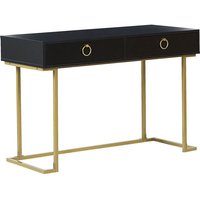 Konsolentisch Schwarz / Gold aus MDF-Platte Metalgestell Wohnzimmer Schlafzimmer Flur Rechteckig Modernes Design Glamour-Stil - Gold von BELIANI