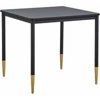 Esstisch Schwarz und Gold 80 x 80 cm mdf glänzende Tischplatte mit Metallbeinen Modern Glamour Stil Küche Esszimmer Wohnzimmer Wohnküche - Gold von BELIANI
