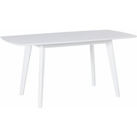 Esstisch Braun Schwarz 80 x 160 cm MDF Tischplatte Matt Rechteckig Modern Scandinavien Stil - Weiß von BELIANI