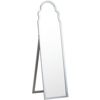 Stehspiegel Silber mit dekorativem Rahmen 40 x 150 cm Rustikal Ganzkörper für Ecke Schlafzimmer Garderobe Bad Wohnzimmer - Silber von BELIANI
