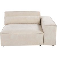 Modul Ecksessel Hellbeige Samtbezug mit Armlehne Links 1 Dekokissen Skandi Modern Sessel Eckteil für Modulsofa Wohnzimmer Ausstatttung von BELIANI
