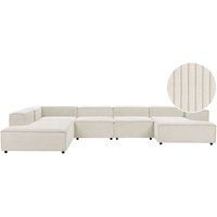 Modul Ecksofa 5-Sitzer ARDAL Cord Cremeweiß rechtsseitig Modul Ecksofa 5-Sitzer ARDAL Cord Cremeweiß rechtsseitig von BELIANI