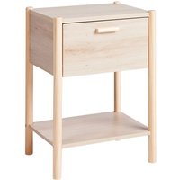 Beliani - Nachttisch Helles Holz mdf Kiefernholz Beine 1 Schublade 1 Regal Skandinavisches Modernes Design Schlafzimmer von BELIANI