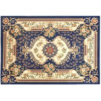 Teppich Blau 140 x 200 cm Kurzflor mit orientalischem Muster Bedruckt Rechteckig Extravagantes Design - Blau von BELIANI