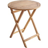 Outdoor Bistrotisch PROSSEDI 60 cm 60 cm Akazienholz Braun von BELIANI