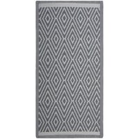 Outdoor Teppich Weiß/Hellgrau 90 x 150 cm Matte mit geometrischem Muster Rechteckig Geeignet für den Innen- und Außenbereich Modern - Weiß von BELIANI