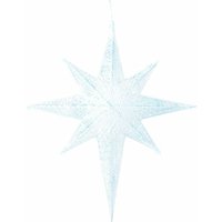 Outdoor led Weihnachtsbeleuchtung Weiß Metall 67 cm Sternform mit Stromanschluss zum Aufhängen für Innen und Außen Deko Adventsdekoration - Weiß von BELIANI