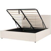 Polsterbett Beige Stoffbezug mit Hohem Kopfteil Lattenrost 160 x 200 cm Bettkasten Hochklappbar Modern Skandi Schalfzimmer Ausstattung Möbel Polsterbett Beige Stoffbezug mit Hohem Kopfteil Lattenrost 160 x 200 cm Bettkasten Hochklappbar Modern Skandi Schalfzimmer Ausstattung Möbel von BELIANI
