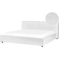 Polsterbett Weiß Bouclé mit Lattenrost 180 x 200 cm Hohes Gestepptes Kopfteil Retro Design Doppelbett Schlafzimmer Ausstattung Möbel Polsterbett Weiß Bouclé mit Lattenrost 180 x 200 cm Hohes Gestepptes Kopfteil Retro Design Doppelbett Schlafzimmer Ausstattung Möbel von BELIANI