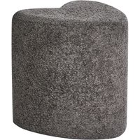 Pouf Dunkelgrau Chenillegewebe Herzform Niedrig Modern Luxuriös Sitzhocker Ottomane Polsterhocker Fußhocker für Wohnzimmer Schlafzimmer von BELIANI