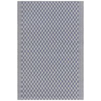 Outdoor u. Indoor Teppich Blau Polypropylene 60 x 90 cm mit Zackenmuster Rechteckig Kurzflor Gartenaccessoires Terrasse Balkon Wohnzimmer von BELIANI