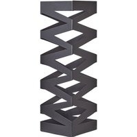 Beliani - Regenschirmständer Schwarz aus Metall Zick-Zack-Design für Flur Wohnaccessoires von BELIANI