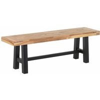 Beliani - Bank Braun / Schwarz aus Akazienholz schwarze Beine rustikal Indoor Outdoor von BELIANI