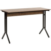 Beliani - Schreibtisch dunkler Holzfarbton Stahlgestell 120x48 cm industrie Look Jugend- Kinder- und Arbeitszimmer Beliani - Schreibtisch dunkler Holzfarbton Stahlgestell 120x48 cm industrie Look Jugend- Kinder- und Arbeitszimmer von BELIANI