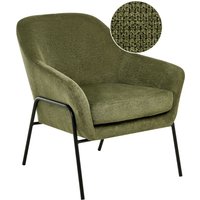 Sessel Grün Stoff Metallgestell Schwarz Modernes Design Loungesessel Clubsessel Stoffsessel für Wohnzimmer Schlafzimmer Flur Sessel Grün Stoff Metallgestell Schwarz Modernes Design Loungesessel Clubsessel Stoffsessel für Wohnzimmer Schlafzimmer Flur von BELIANI