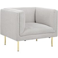 Sessel Hellgrau u. Gold aus Stoff mit Armlehnen Retro Stil Modern für Wohnzimmer Schlafzimmer Flur Sessel Hellgrau u. Gold aus Stoff mit Armlehnen Retro Stil Modern für Wohnzimmer Schlafzimmer Flur von BELIANI
