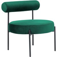 Sessel Smaragdgrün Samtstoff Rund mit Niedriger Lehne Schwarzen Metallbeinen Retro-Design Wohnzimmer Möbel Ausstattung Sitzecke Sitzmöbel Sessel Smaragdgrün Samtstoff Rund mit Niedriger Lehne Schwarzen Metallbeinen Retro-Design Wohnzimmer Möbel Ausstattung Sitzecke Sitzmöbel von BELIANI