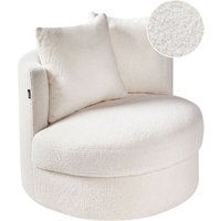 Drehsessel DALBY Bouclé Weiß von BELIANI