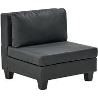 Sitzelement Schwarz Kunstleder mit Schwarzen Beinen Dicke Kissen Modern Sesselmodul Wohnzimmer Schlafzimmer Ausstattung Sitzmöbel Sitzelement Schwarz Kunstleder mit Schwarzen Beinen Dicke Kissen Modern Sesselmodul Wohnzimmer Schlafzimmer Ausstattung Sitzmöbel von BELIANI