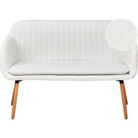 Sofa Cremeweiß aus Bouclé Stoff 2-Sitzer Küchensofa mit Holzbeinen Modern Wohnzimmer Salon Möbel Wohnecke Sitzecke Küche Sofa Cremeweiß aus Bouclé Stoff 2-Sitzer Küchensofa mit Holzbeinen Modern Wohnzimmer Salon Möbel Wohnecke Sitzecke Küche von BELIANI