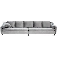 Sofa Hellgrau Samt 4-Sitzer mit Vielen Kissen Hohen Beinen Glamourös Modern Wohnlandschaft Wohnzimmer Möbel Sitzmöbel Sofa Hellgrau Samt 4-Sitzer mit Vielen Kissen Hohen Beinen Glamourös Modern Wohnlandschaft Wohnzimmer Möbel Sitzmöbel von BELIANI