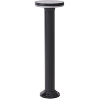 Solar LED-Pollerleuchte Schwarz Aluminium 60 cm Hoch Modern mit Montageplatte Outdoor Garten Einfahrt Beleuchtung Außenlampe Wegeleuchte von BELIANI