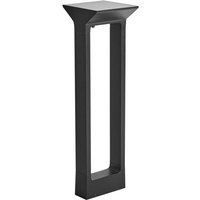 Solar LED-Pollerleuchte Schwarz Aluminium 60 cm Hoch Modern mit Montageplatte Outdoor Garten Einfahrt Beleuchtung Außenlampe Wegeleuchte von BELIANI