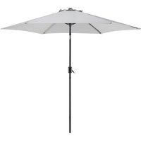 Beliani - Sonnenschirm Hellgrau Polyester Aluminium ⌀ 270 cm Garten Terrasse Balkon Beliani - Sonnenschirm Hellgrau Polyester Aluminium ⌀ 270 cm Garten Terrasse Balkon von BELIANI