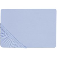 Spannbettlaken Blau Baumwolle 160 x 200 cm mit Hohem Steg Gummizug Steghöhe 30 cm Modern für Matratze Schlafzimmer Ausstattung Zubehör Spannbettlaken Blau Baumwolle 160 x 200 cm mit Hohem Steg Gummizug Steghöhe 30 cm Modern für Matratze Schlafzimmer Ausstattung Zubehör von BELIANI