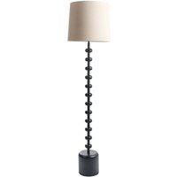 Beliani - Stehlampe Schwarz Metall 149 cm 1-Flammig Stoffschirm Trommelform Langes Kabel mit Schalter Modernes Design Flur Schlaf- u. Wohnzimmer Beliani - Stehlampe Schwarz Metall 149 cm 1-Flammig Stoffschirm Trommelform Langes Kabel mit Schalter Modernes Design Flur Schlaf- u. Wohnzimmer von BELIANI