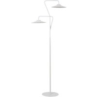 Beliani - Stehlampe led Metall weiß 140 cm galetti - Weiß von BELIANI