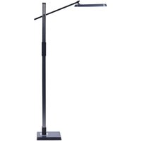 LED-Stehlampe Dunkelgrau Metall und Kunststoff 144 cm Dimmbar cct Verstellbarer Arm und Schrim Modern Bogenlampe Beleuchtung Heim Büro - Schwarz von BELIANI