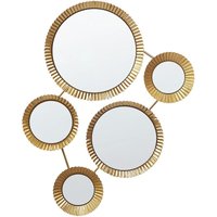 Beliani - Wandspiegel Gold 65 x 39 cm Metall Abstrakte Form Modern Industriell für Wohnzimmer für Flur von BELIANI