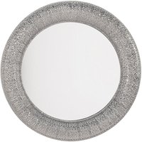 Beliani - Wandspiegel Silber Kunststoff ø 80 cm mit eleganter Ausstrahlung Rund Vintage - Silber von BELIANI