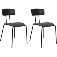 Stuhl 2er Set Schwarz Kunststoff und Metall Ohne Armlehnen Modernes Design Sitzmöbel Wohnzimmer Küche Esszimmer Essbereich Stuhl 2er Set Schwarz Kunststoff und Metall Ohne Armlehnen Modernes Design Sitzmöbel Wohnzimmer Küche Esszimmer Essbereich von BELIANI