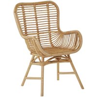 Stuhl Braun aus Rattan Handgefertigt mit geschwungene Formgebung Modern von BELIANI
