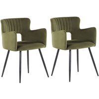 Esszimmerstuhl Olivgrün Polsterbezug mit Armlehnen vier stabilen Beinen Wohnzimmer Esszimmer Küche Elegant Klassisch Esszimmerstuhl Olivgrün Polsterbezug mit Armlehnen vier stabilen Beinen Wohnzimmer Esszimmer Küche Elegant Klassisch von BELIANI