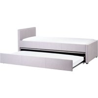 Tagesbett Hellgrau Stoff mit Lattenrost 90 x 200 cm Ausziehbar Modern Schlafzimmer Ausstattung Gästebett Ausziehbett für 2 Personen Geschwister Tagesbett Hellgrau Stoff mit Lattenrost 90 x 200 cm Ausziehbar Modern Schlafzimmer Ausstattung Gästebett Ausziehbett für 2 Personen Geschwister von BELIANI
