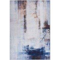 Teppich Beige 140 x 200 cm Kurzflor Abstrakt Rechteckig Modern von BELIANI