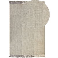 Beliani - Teppich Hellgrau Wolle 140 x 200 cm Rechteckig Handgewebt Farbverlauf Kurzflor mit Fransen Boho Wohnzimmer Schlafzimmer Esszimmer Flur Beliani - Teppich Hellgrau Wolle 140 x 200 cm Rechteckig Handgewebt Farbverlauf Kurzflor mit Fransen Boho Wohnzimmer Schlafzimmer Esszimmer Flur von BELIANI