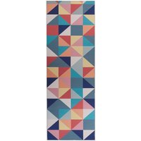 Teppich Läufer Bunt Polyester 70x200 cm Geometrisches Muster Modernes Design Kurzflor für Wohnzimmer Schlafzimmer Flur - Rot von BELIANI