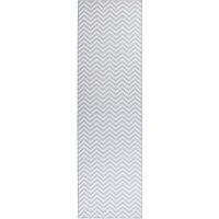 Teppich Läufer Grau u. Weiß 60 x 200 cm Rechteckig mit Zickzack Muster Modern für Flur Küche Schlafzimmer - Grau von BELIANI