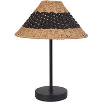 Tischlampe Beige u. Schwarz Metall 40 cm Papierschirm Kegelform Langes Kabel mit Schalter Boho Schlaf- u. Wohnzimmer Beleuchtung Tischleuchte Tischlampe Beige u. Schwarz Metall 40 cm Papierschirm Kegelform Langes Kabel mit Schalter Boho Schlaf- u. Wohnzimmer Beleuchtung Tischleuchte von BELIANI