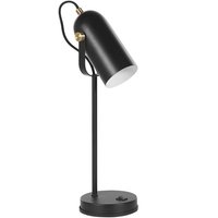 Tischlampe Schwarz 48 cm aus Metall Glockenförmig Elegant Modern Retro Stil von BELIANI