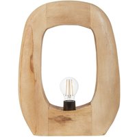Tischlampe Schwarz Mango Holz 42 cm Glühbirnen-Optik Glühbirnen-Design Geometrisch Langes Kabel mit Schalter Handgemacht Schlaf- u. Wohnzimmer von BELIANI