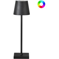 Tischlampe Schwarz Metall Kabellos Wiederaufladbar Akku Touch Funktion led Dimmfunktion usb Kabel Indoor Outdoor Tischleuchte Schreibtischlampe von BELIANI