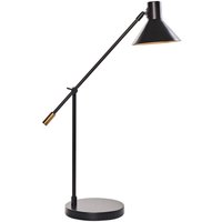Tischlampe Schwarz aus Eisen Metall mit Verstellbaren Arm Lampenschirm Modernes Design für Büro Schlafzimmer Schreibtischlampe Leselampe von BELIANI