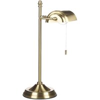 Tischlampe Gold Metallsockel Glasschirm Verstellbarer Lichtschalter Retro Stil, Büroleuchte - Gold von BELIANI